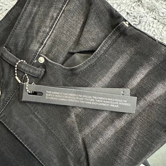 Amiri Black Paint Drop Core Logo Skinny Jeans Size 0/30 Distressed New - Picture 8 of 13